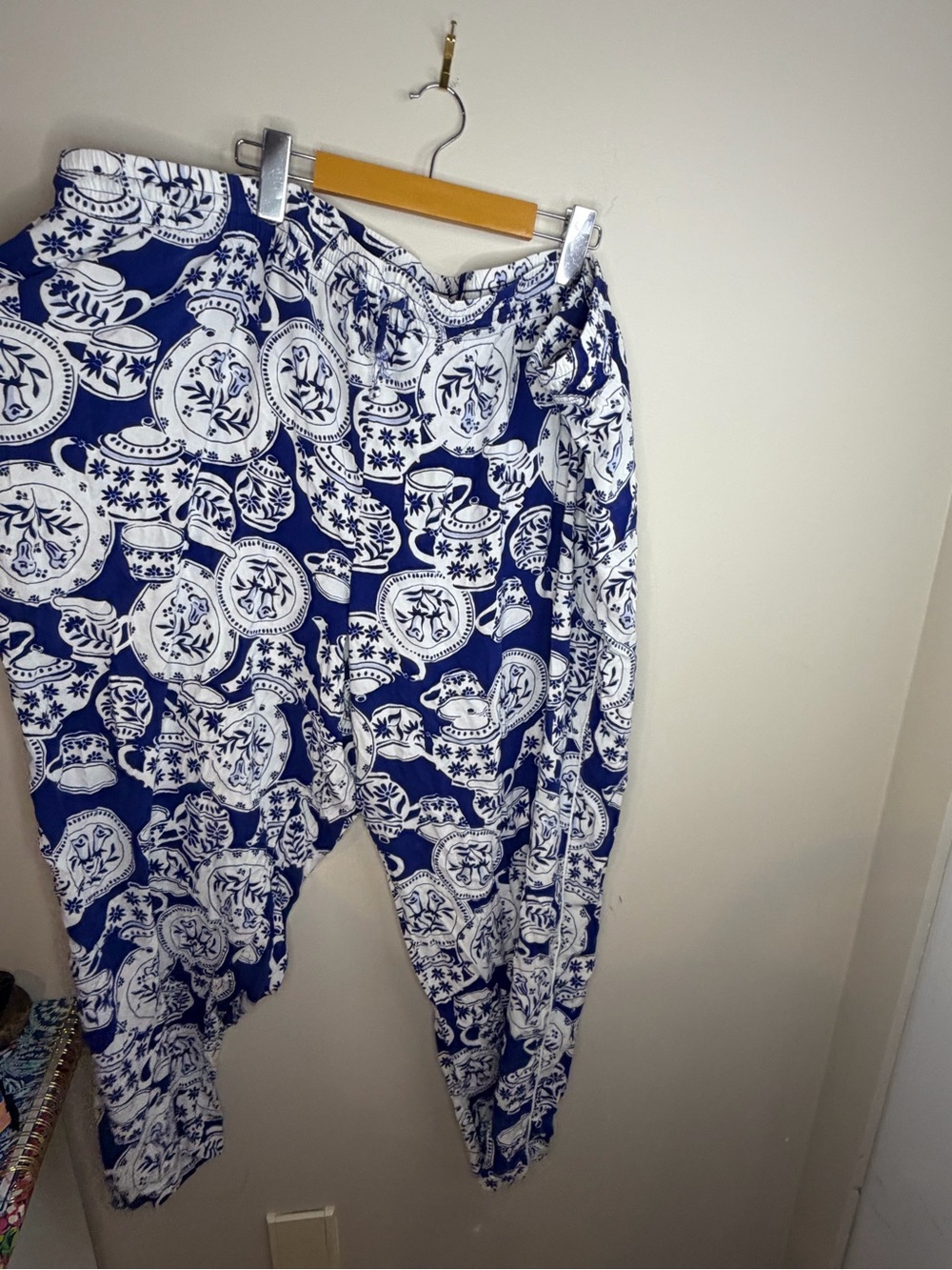Wide leg pattern pants 3X